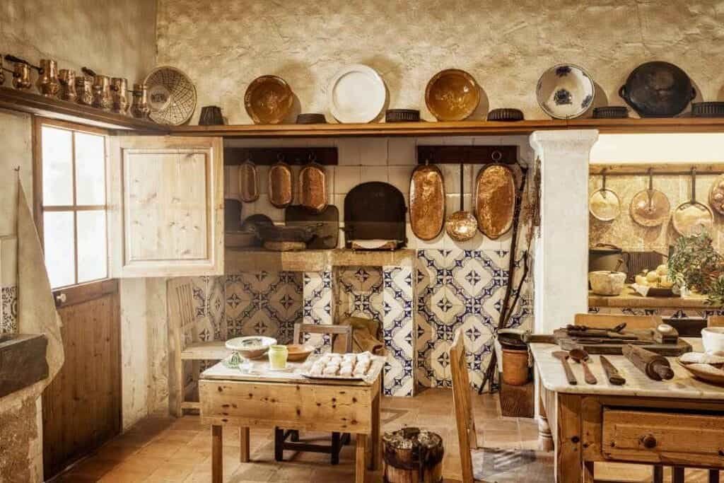 Farm Kitchen with natural light and pot and pans