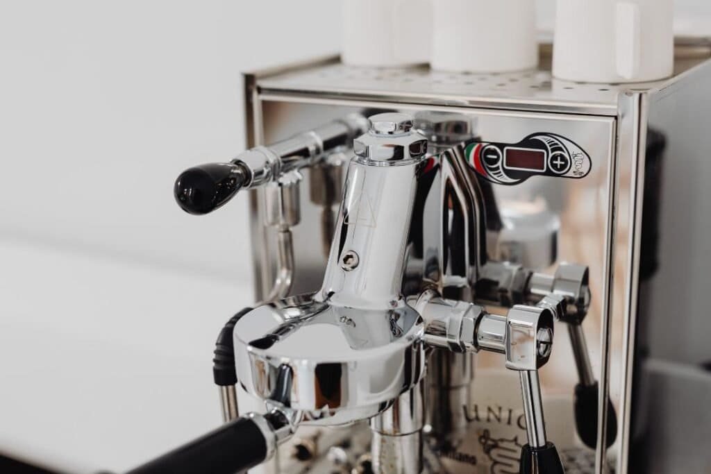 An eco-friendly, durable stainless steel coffee machine promoting sustainable living and a toxin-free kitchen environment.