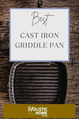 An eco-friendly cast iron griddle pan perfect for sustainable, toxin-free cooking that supports a natural, holistic lifestyle.