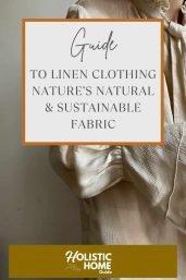 Linen clothing made from natural, sustainable fabrics that promote eco-friendly living and healthier homes, aligned with holistic home lifestyle and eco-conscious interior design principles.
